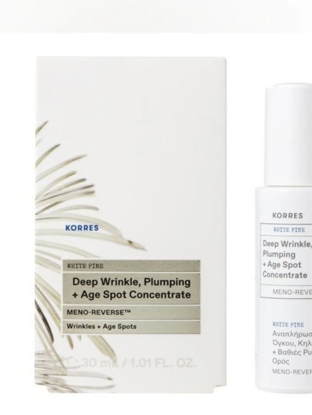 Korres White Pine Meno-Reverse Deep Wrinkle, Plumping + Age Spot Concentrate